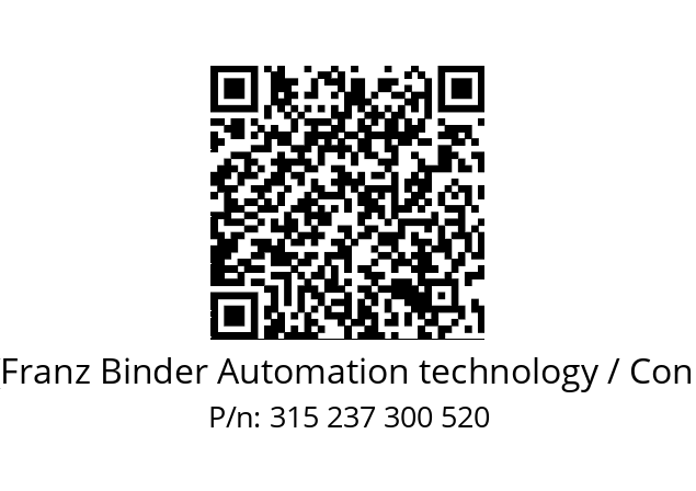   Binder (Franz Binder Automation technology / Connectors) 315 237 300 520