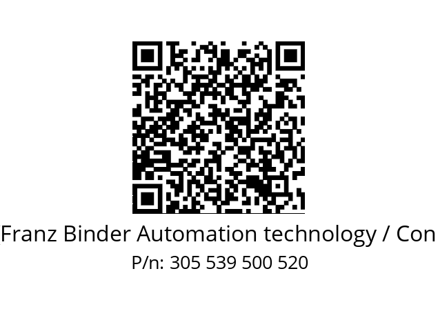   Binder (Franz Binder Automation technology / Connectors) 305 539 500 520