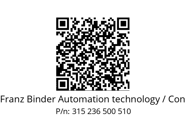   Binder (Franz Binder Automation technology / Connectors) 315 236 500 510