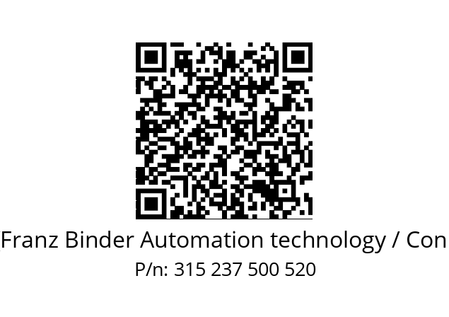   Binder (Franz Binder Automation technology / Connectors) 315 237 500 520