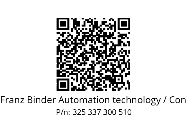   Binder (Franz Binder Automation technology / Connectors) 325 337 300 510