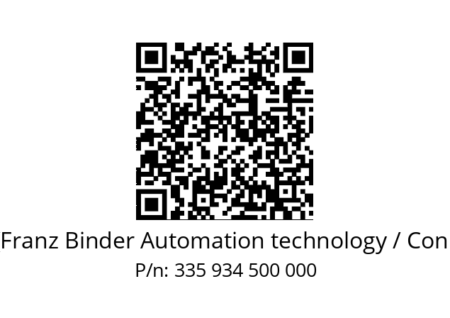   Binder (Franz Binder Automation technology / Connectors) 335 934 500 000