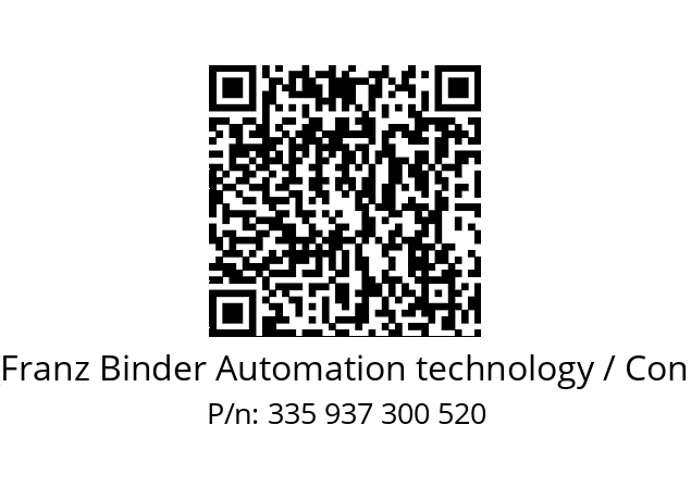   Binder (Franz Binder Automation technology / Connectors) 335 937 300 520