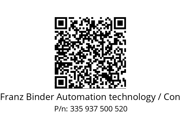   Binder (Franz Binder Automation technology / Connectors) 335 937 500 520