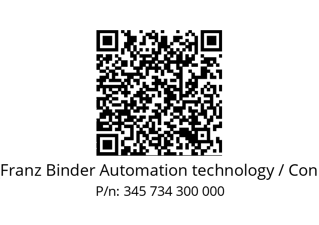   Binder (Franz Binder Automation technology / Connectors) 345 734 300 000