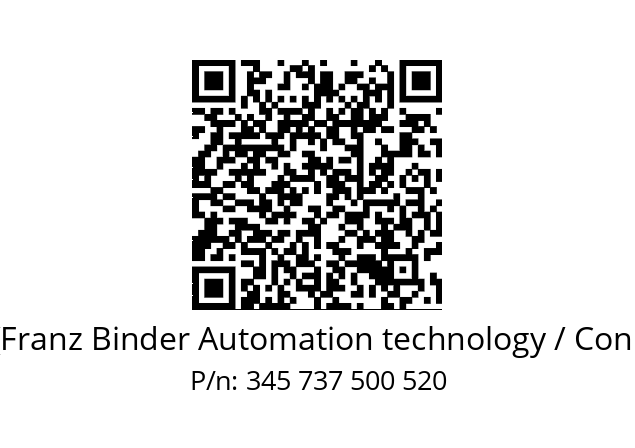   Binder (Franz Binder Automation technology / Connectors) 345 737 500 520