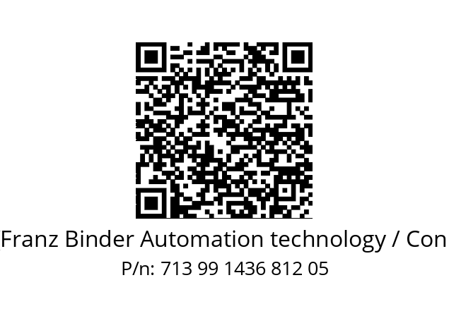   Binder (Franz Binder Automation technology / Connectors) 713 99 1436 812 05