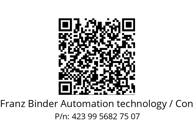   Binder (Franz Binder Automation technology / Connectors) 423 99 5682 75 07