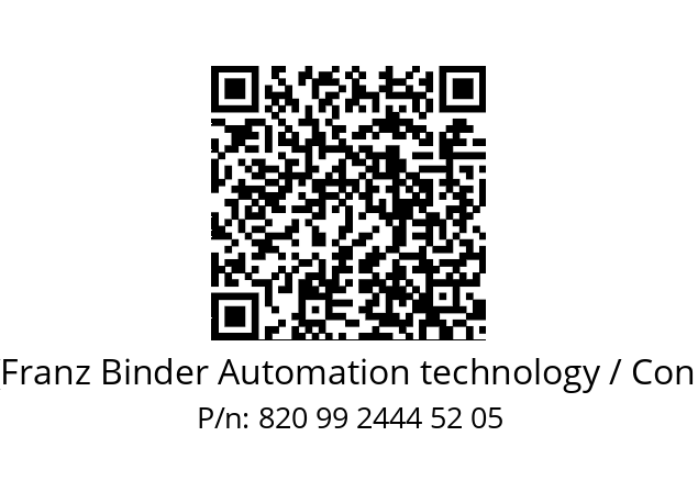   Binder (Franz Binder Automation technology / Connectors) 820 99 2444 52 05