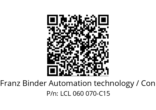   Binder (Franz Binder Automation technology / Connectors) LCL 060 070-C15