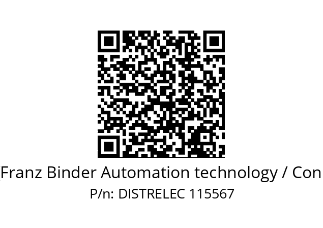   Binder (Franz Binder Automation technology / Connectors) DISTRELEC 115567