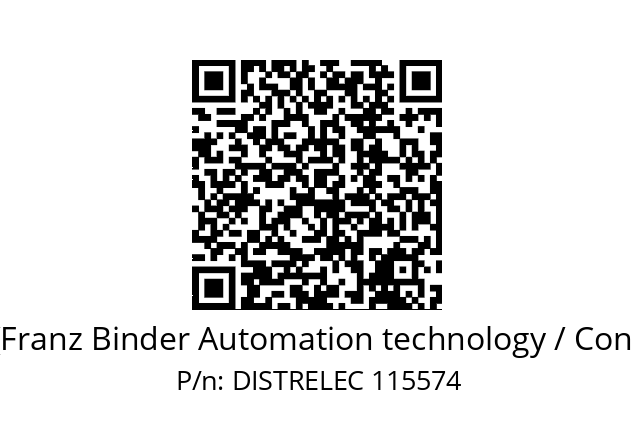   Binder (Franz Binder Automation technology / Connectors) DISTRELEC 115574