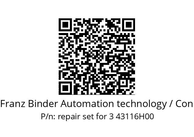   Binder (Franz Binder Automation technology / Connectors) repair set for 3 43116H00