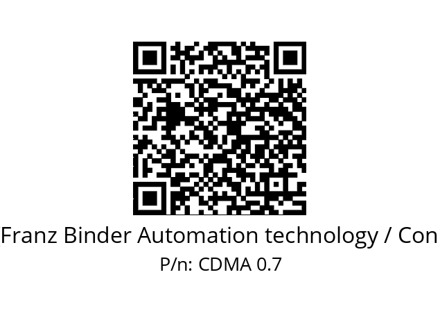   Binder (Franz Binder Automation technology / Connectors) CDMA 0.7