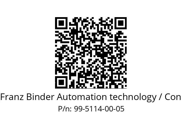   Binder (Franz Binder Automation technology / Connectors) 99-5114-00-05