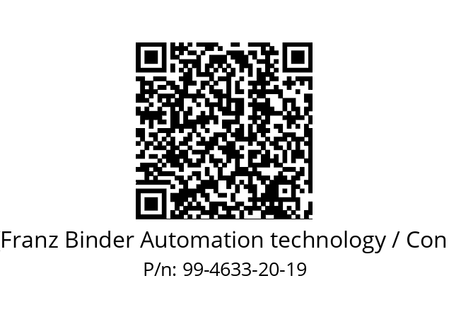   Binder (Franz Binder Automation technology / Connectors) 99-4633-20-19