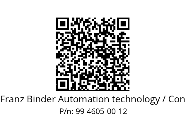   Binder (Franz Binder Automation technology / Connectors) 99-4605-00-12