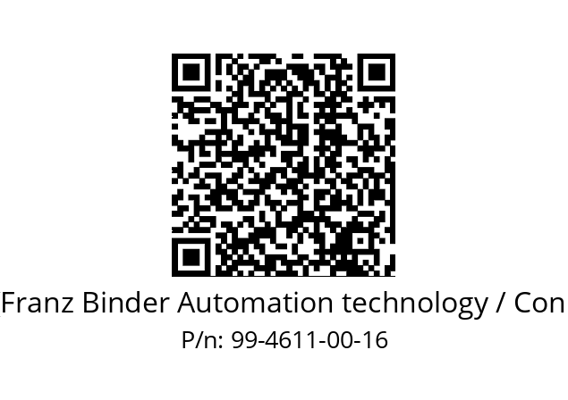   Binder (Franz Binder Automation technology / Connectors) 99-4611-00-16