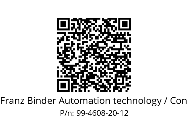   Binder (Franz Binder Automation technology / Connectors) 99-4608-20-12