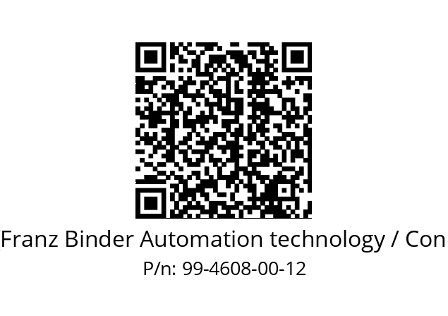   Binder (Franz Binder Automation technology / Connectors) 99-4608-00-12