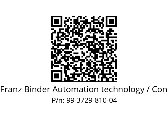   Binder (Franz Binder Automation technology / Connectors) 99-3729-810-04