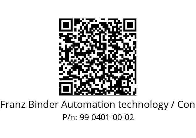   Binder (Franz Binder Automation technology / Connectors) 99-0401-00-02