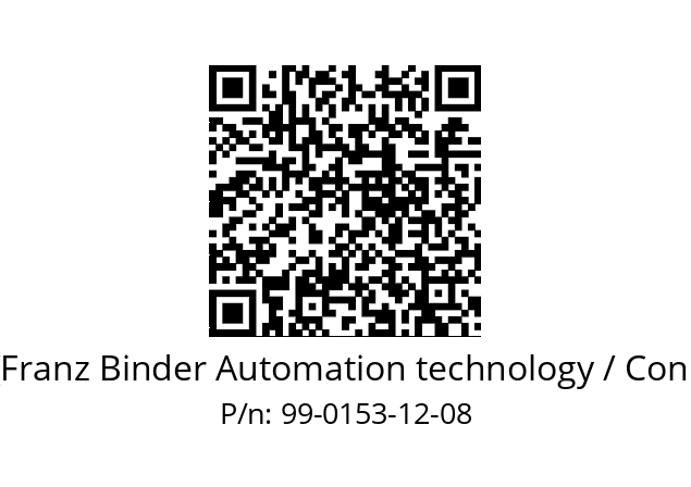   Binder (Franz Binder Automation technology / Connectors) 99-0153-12-08