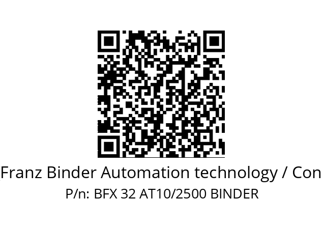   Binder (Franz Binder Automation technology / Connectors) BFX 32 AT10/2500 BINDER