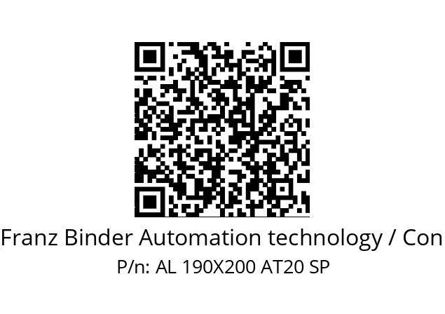   Binder (Franz Binder Automation technology / Connectors) AL 190X200 AT20 SP