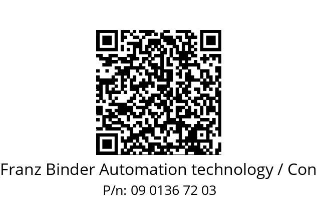   Binder (Franz Binder Automation technology / Connectors) 09 0136 72 03