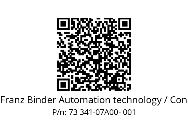   Binder (Franz Binder Automation technology / Connectors) 73 341-07A00- 001