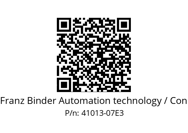   Binder (Franz Binder Automation technology / Connectors) 41013-07E3