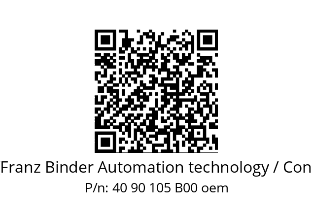   Binder (Franz Binder Automation technology / Connectors) 40 90 105 B00 oem