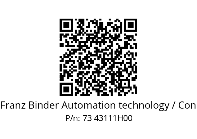   Binder (Franz Binder Automation technology / Connectors) 73 43111H00