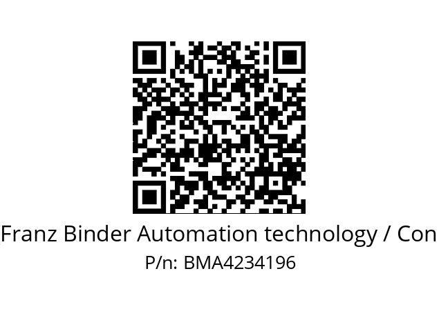   Binder (Franz Binder Automation technology / Connectors) BMA4234196