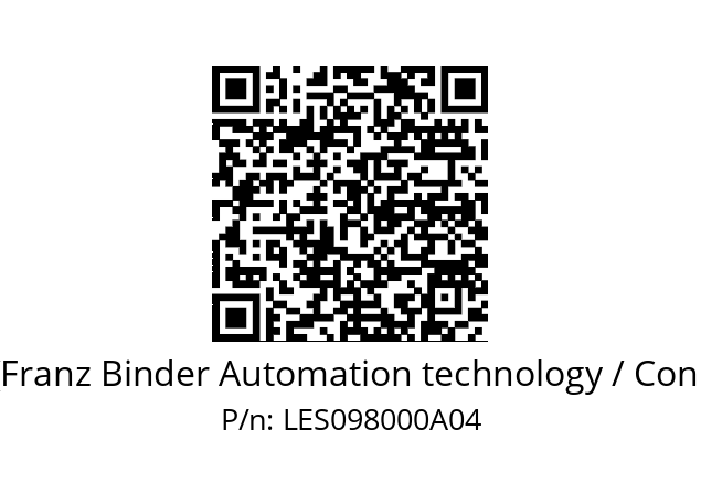   Binder (Franz Binder Automation technology / Connectors) LES098000A04