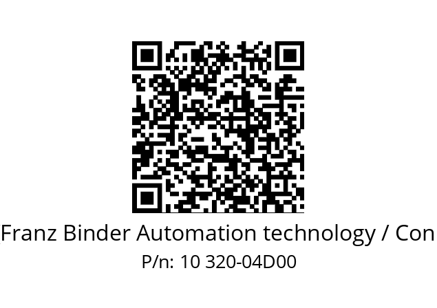   Binder (Franz Binder Automation technology / Connectors) 10 320-04D00