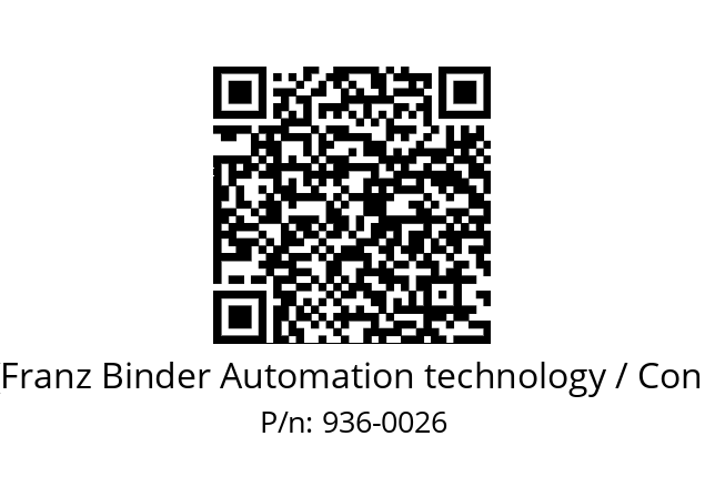   Binder (Franz Binder Automation technology / Connectors) 936-0026