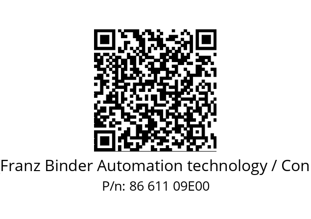   Binder (Franz Binder Automation technology / Connectors) 86 611 09E00