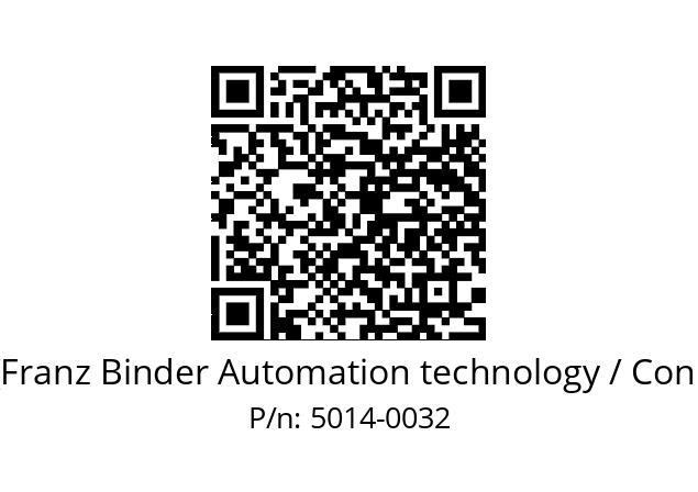   Binder (Franz Binder Automation technology / Connectors) 5014-0032