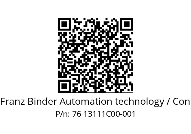   Binder (Franz Binder Automation technology / Connectors) 76 13111C00-001