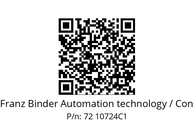   Binder (Franz Binder Automation technology / Connectors) 72 10724C1