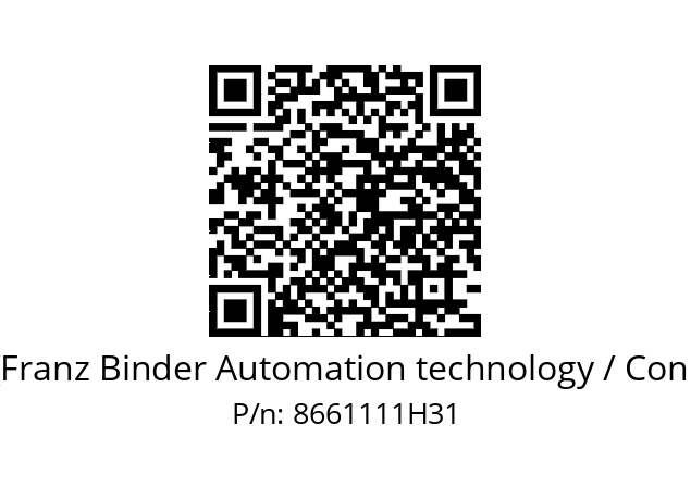   Binder (Franz Binder Automation technology / Connectors) 8661111H31