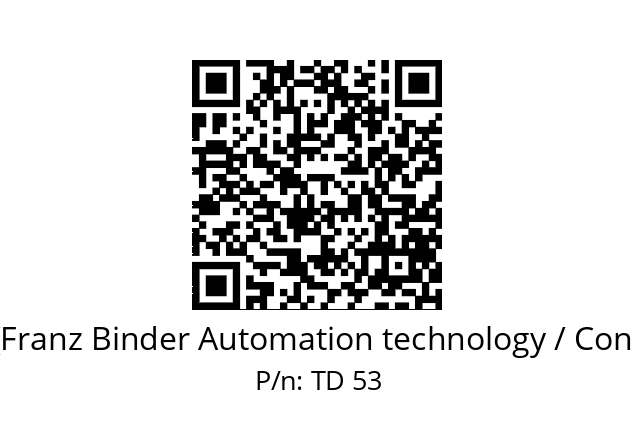   Binder (Franz Binder Automation technology / Connectors) TD 53