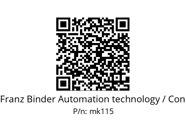   Binder (Franz Binder Automation technology / Connectors) mk115