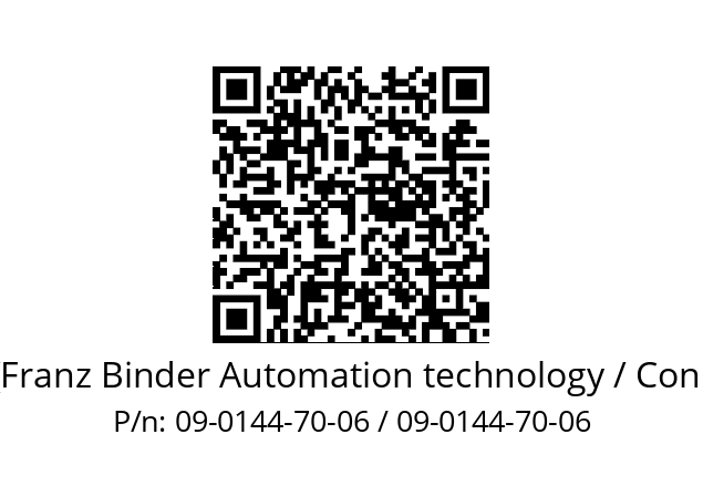   Binder (Franz Binder Automation technology / Connectors) 09-0144-70-06 / 09-0144-70-06