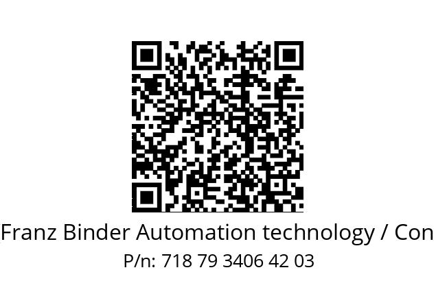   Binder (Franz Binder Automation technology / Connectors) 718 79 3406 42 03