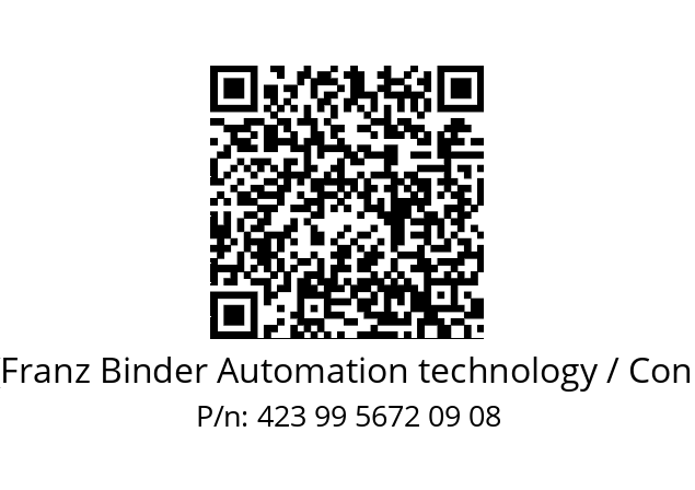   Binder (Franz Binder Automation technology / Connectors) 423 99 5672 09 08