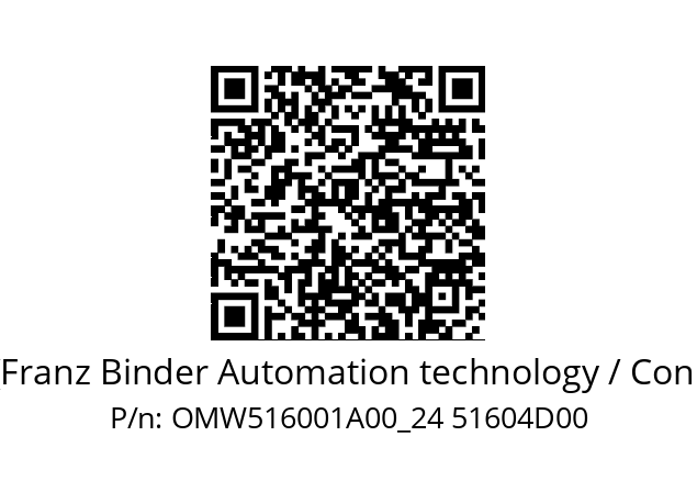   Binder (Franz Binder Automation technology / Connectors) OMW516001A00_24 51604D00