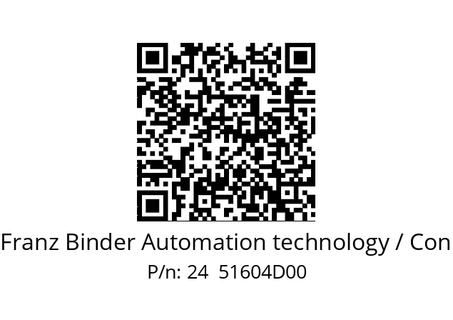   Binder (Franz Binder Automation technology / Connectors) 24  51604D00